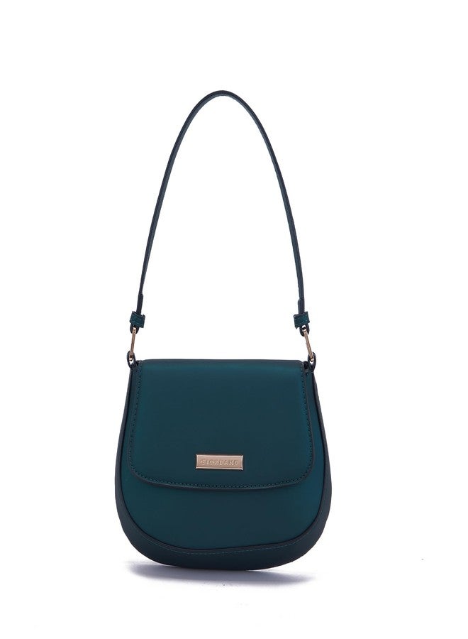 Giordano Sling Bag For Women And Girls | Stylish Crossbody Bag Pu Leather With Zipper & Adjustable Strap, Green - Image 1